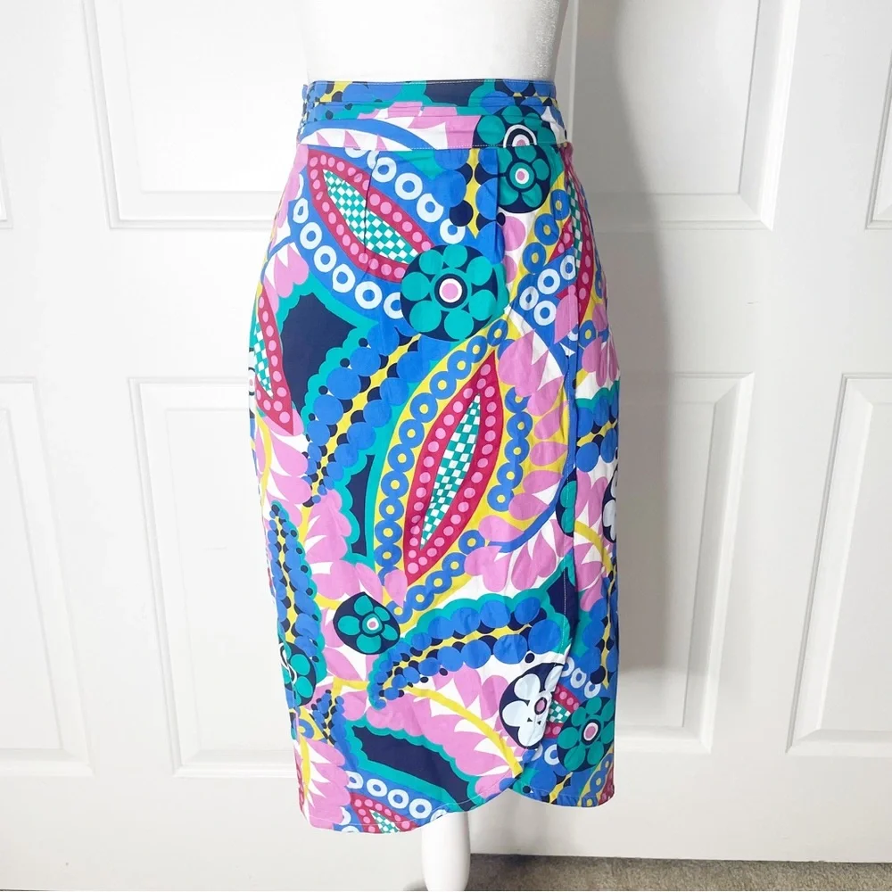 J. Crew Tie-back tulip skirt in Ratti® kaleidoscope floral (00) - Picture 3 of 10